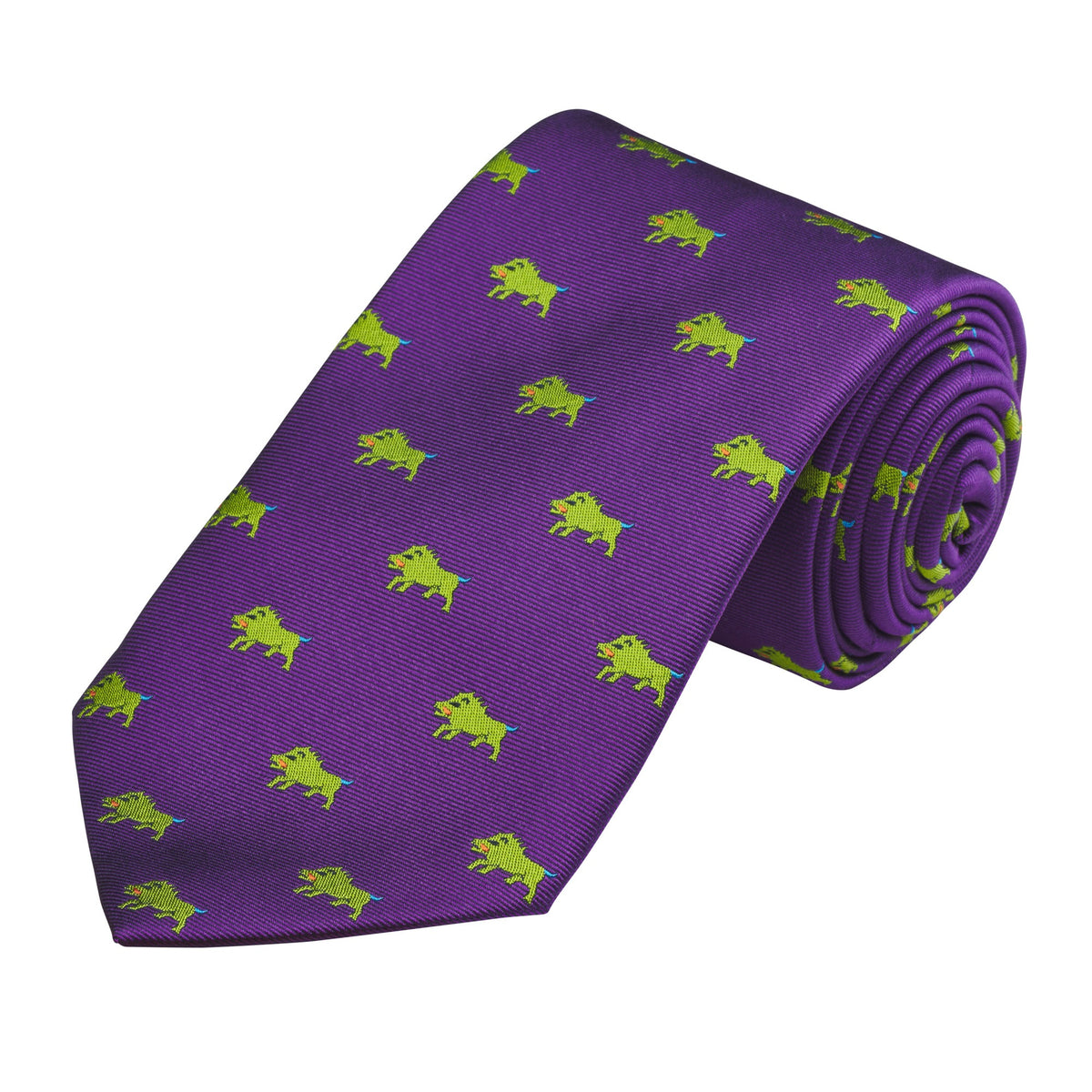 Purple Naïve Boar Tie