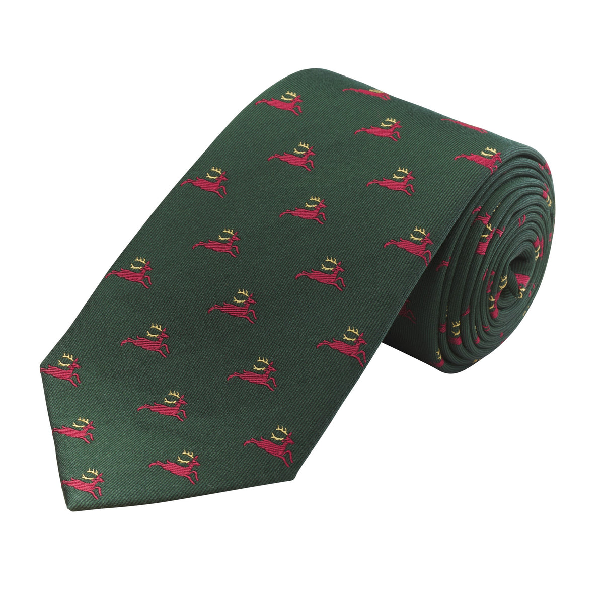 Bottle Green Naïve Stag Tie