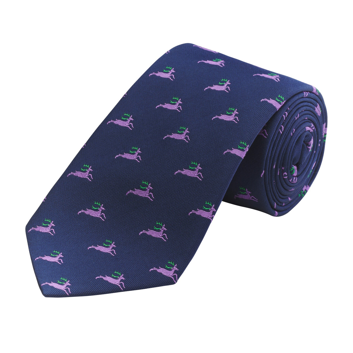 Navy Naïve Stag Tie