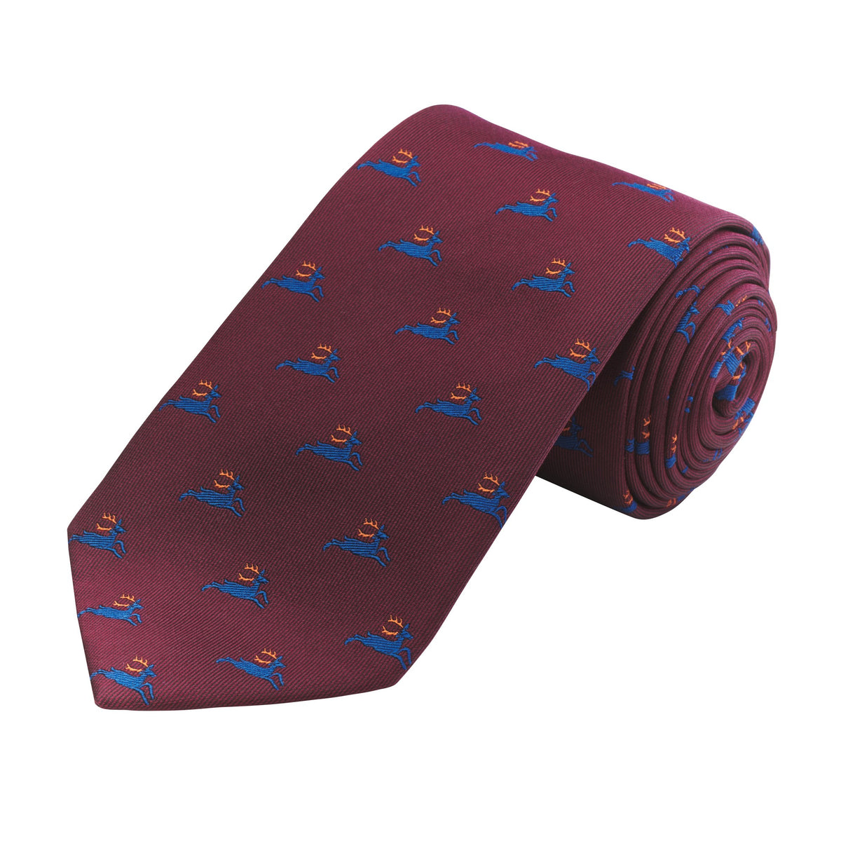 Burgundy Naïve Stag Tie
