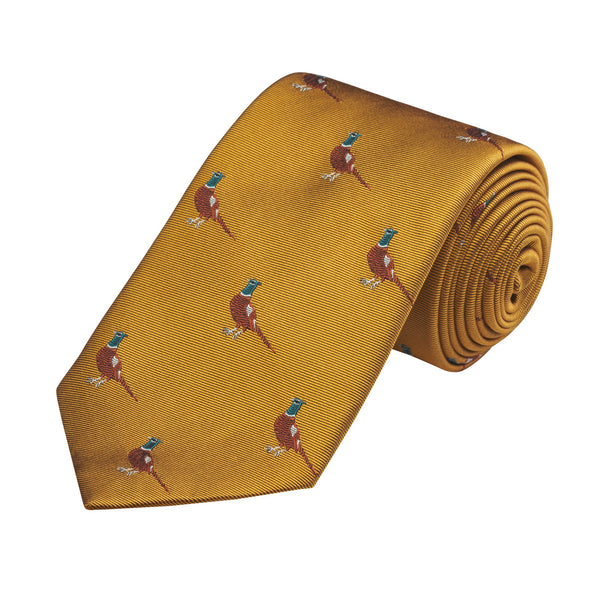 Gold Handsome Pheasant Tie