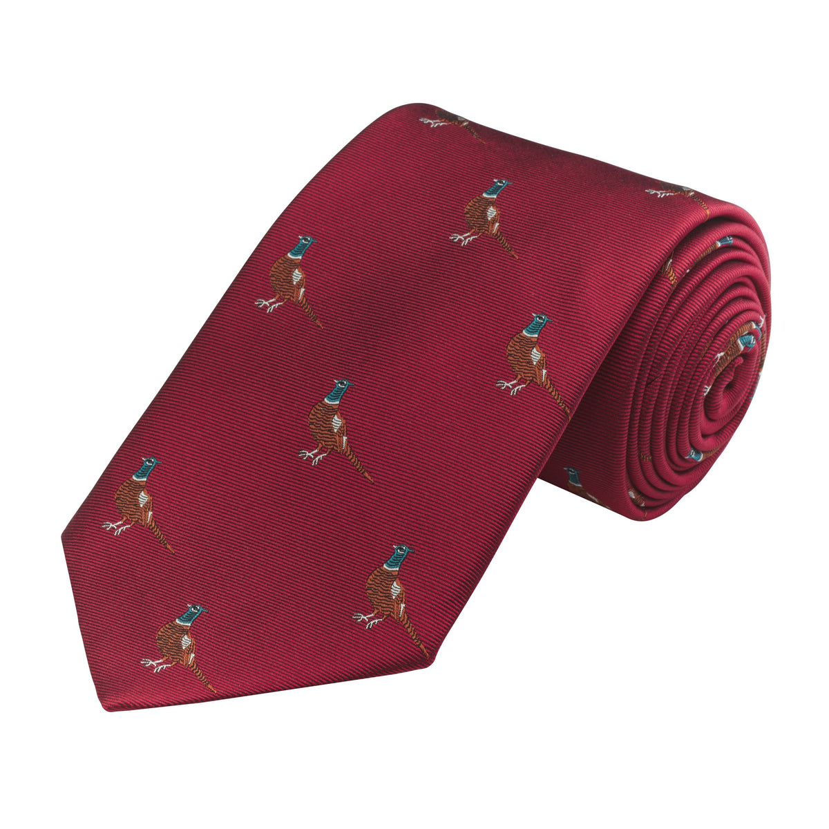 Red Handsome Pheasant Tie
