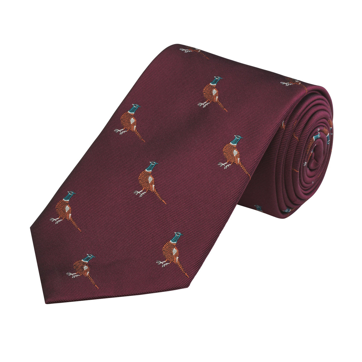 Burgundy Handsome Pheasant Tie