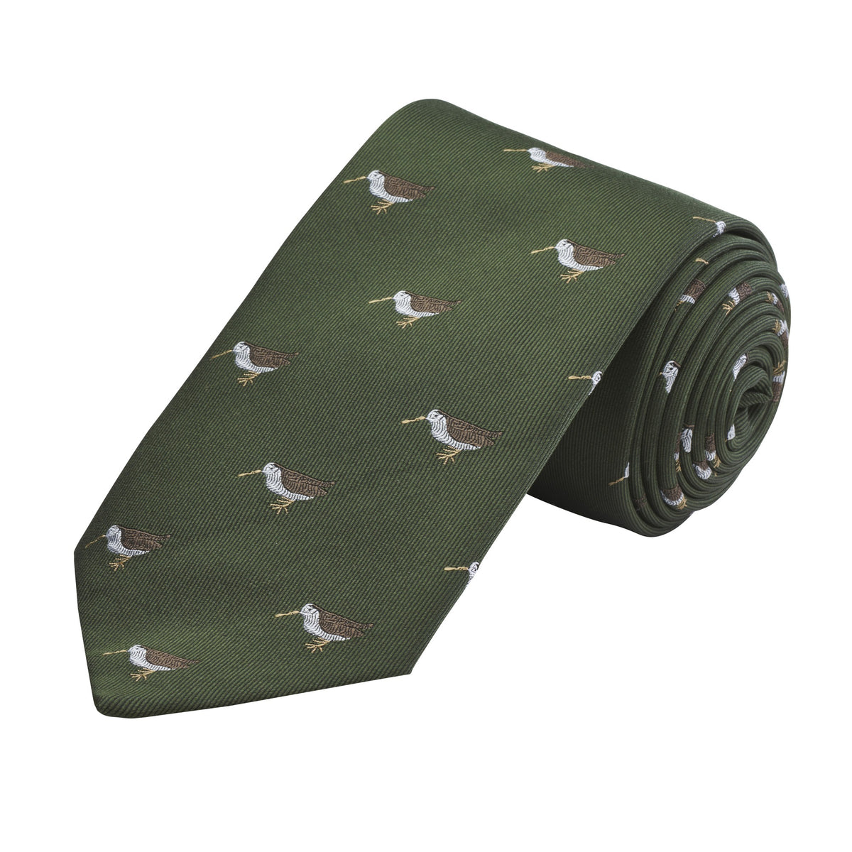 Olive Wading Snipe Tie
