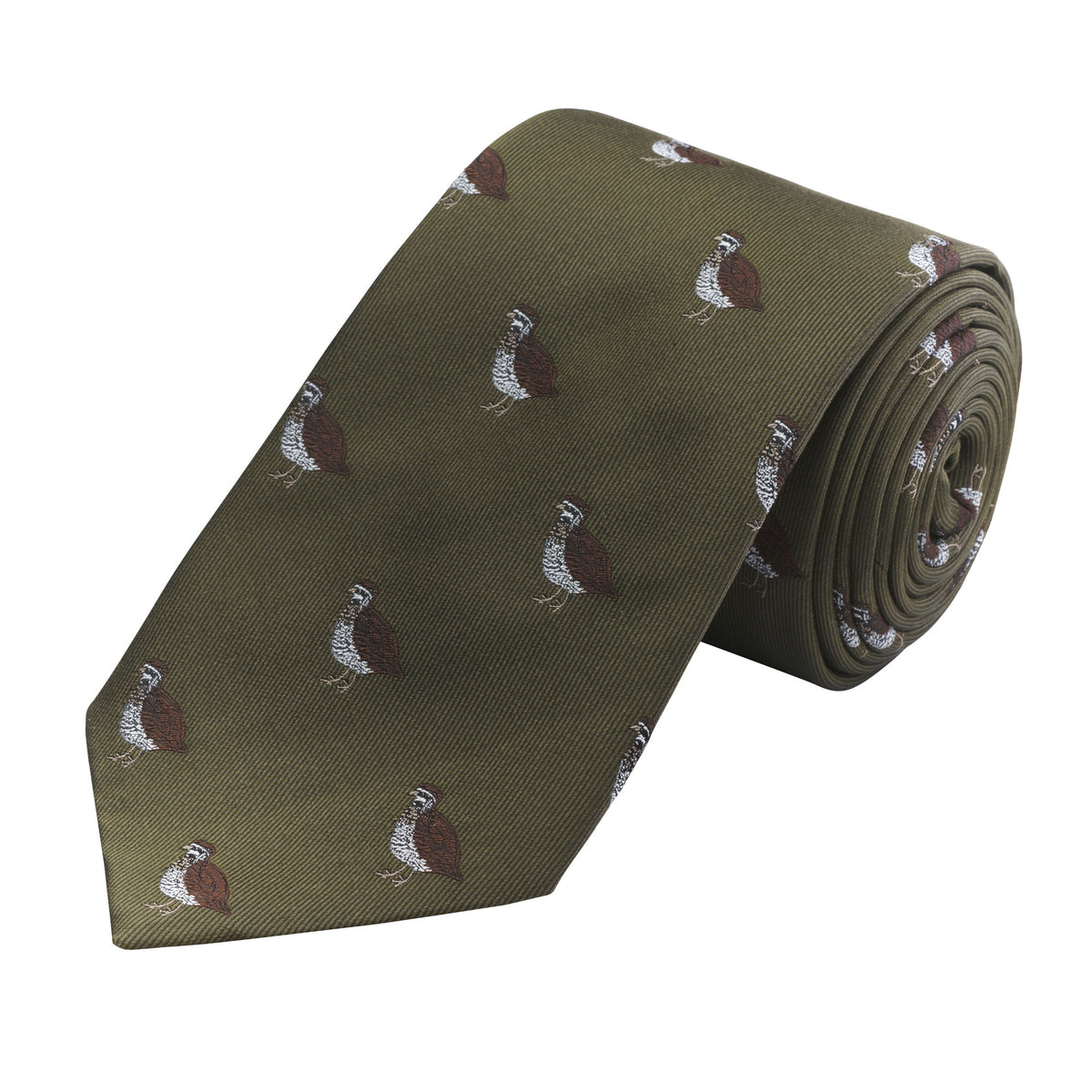 Olive Glorious Grouse Tie