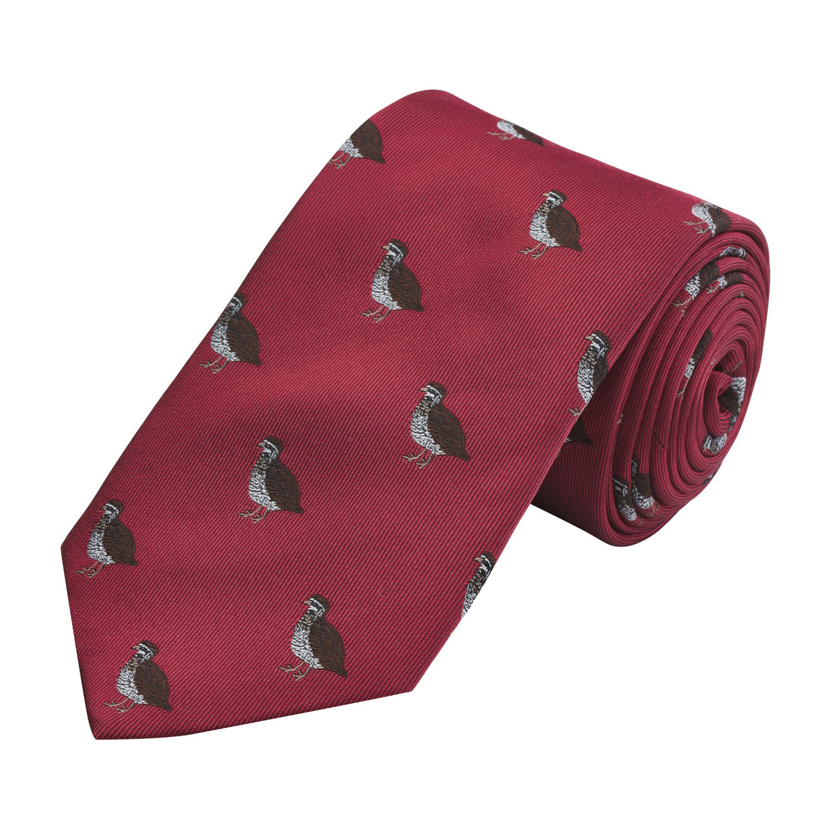 Red Glorious Grouse Tie