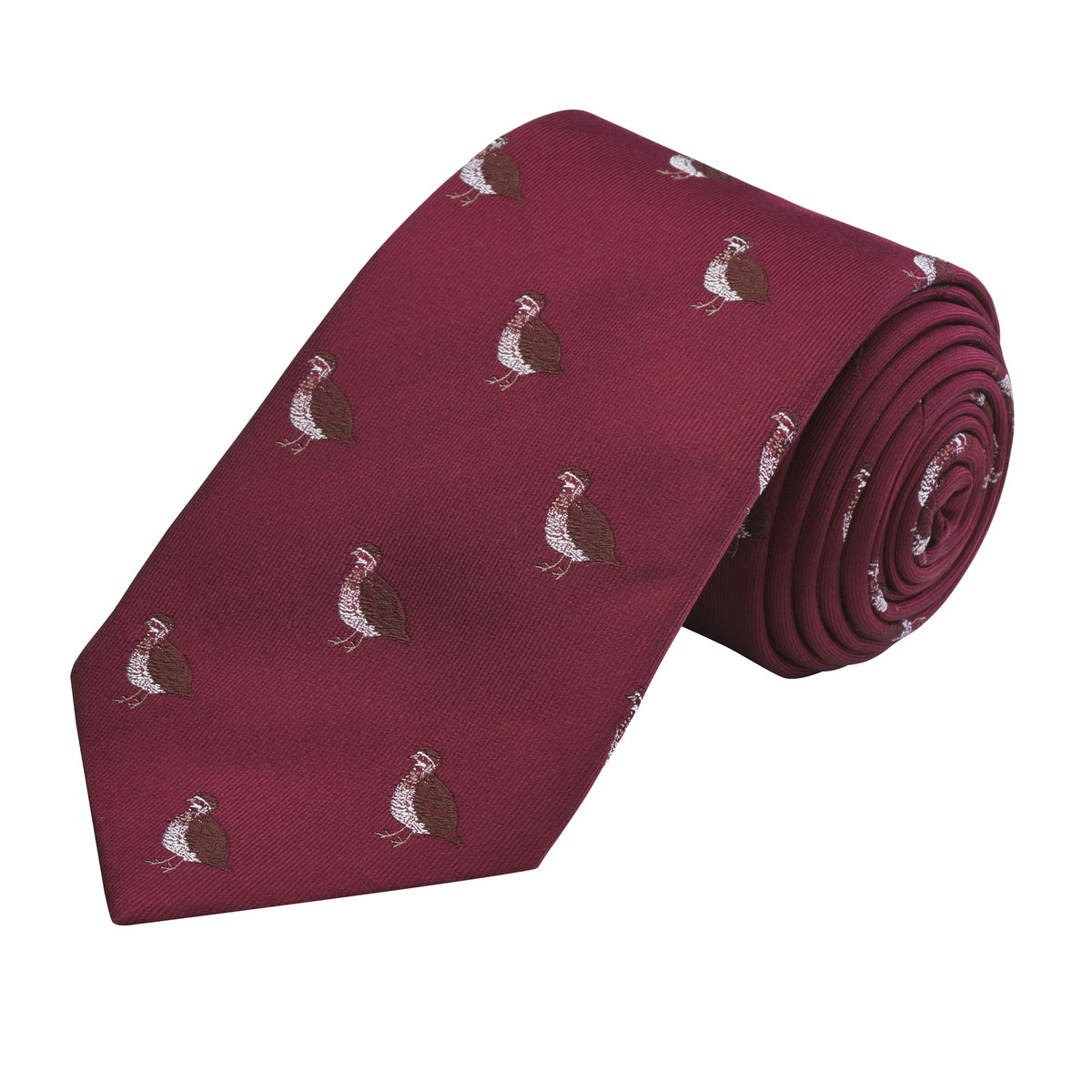 Burgundy Glorious Grouse Tie