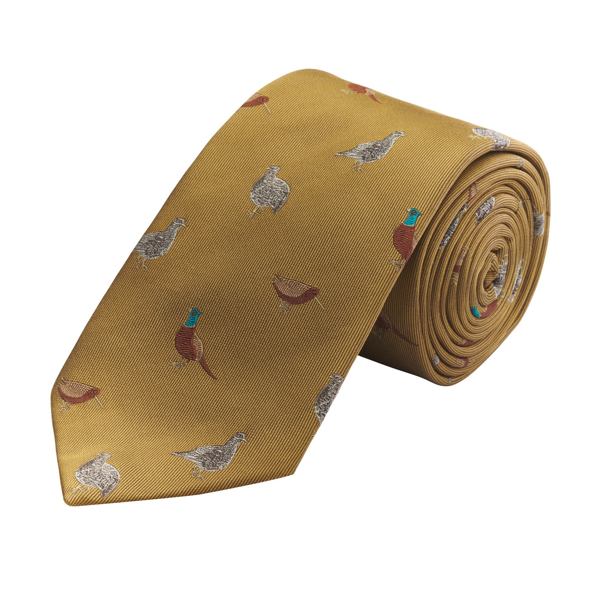 Gold Flight of Birds Tie