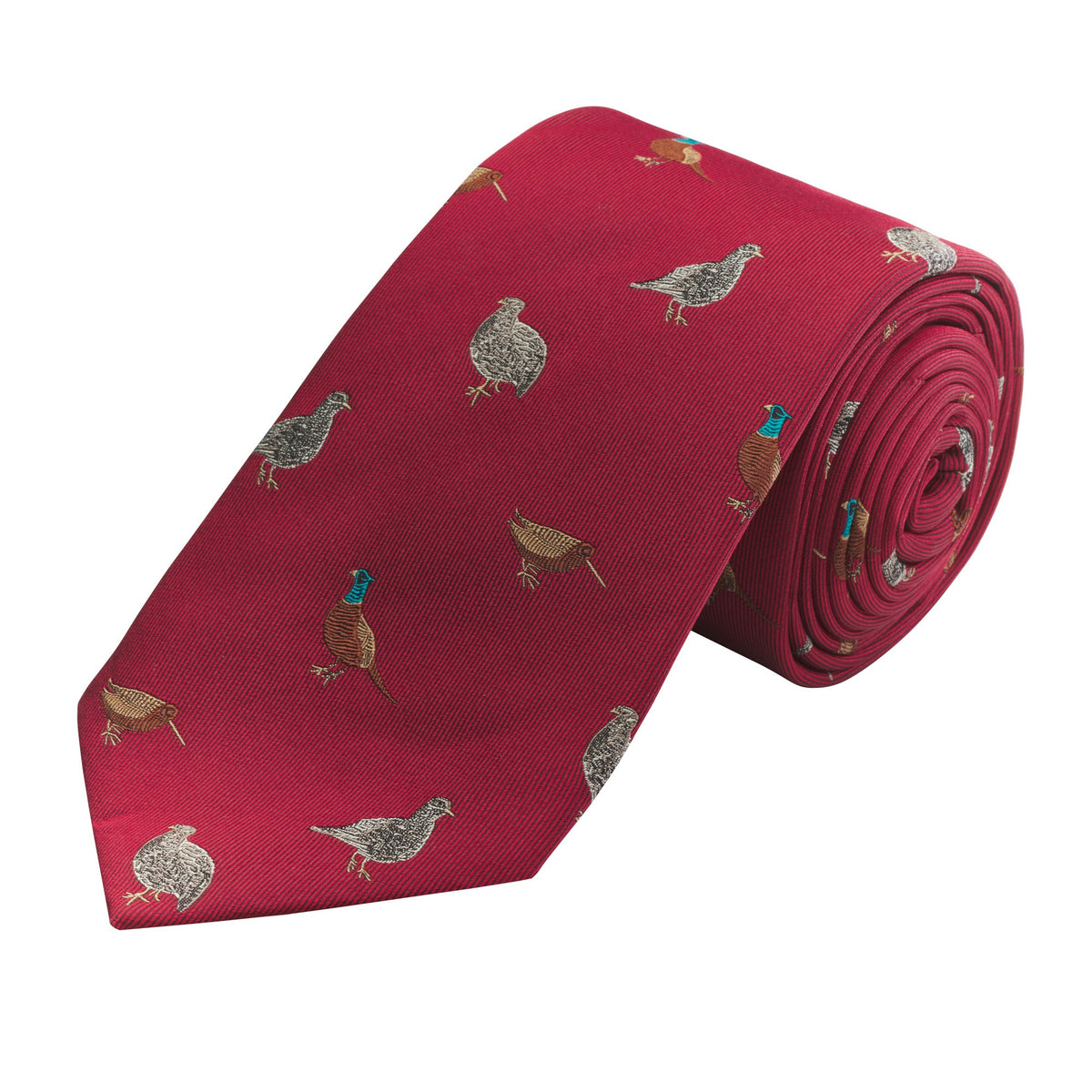 Red Flight of Birds Tie