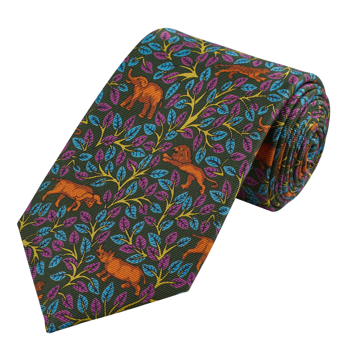Olive Green Africa 5 Tie