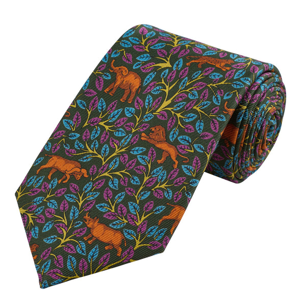 Olive Green Africa 5 Tie