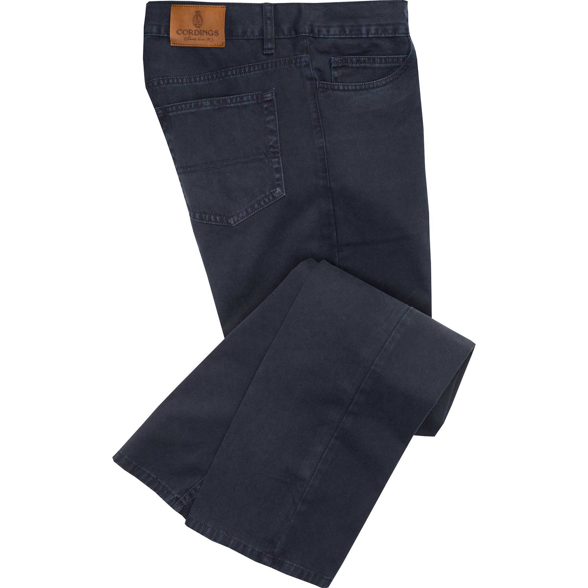 Navy Washed Cotton Twill Jeans