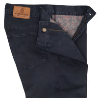 Navy Washed Cotton Twill Jeans
