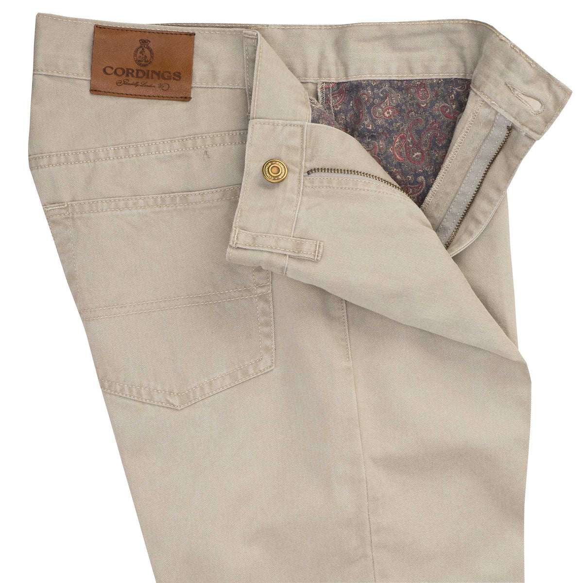 Stone Washed Cotton Twill Jeans
