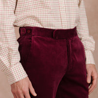 Raspberry Corduroy Trousers