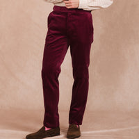 Raspberry Corduroy Trousers