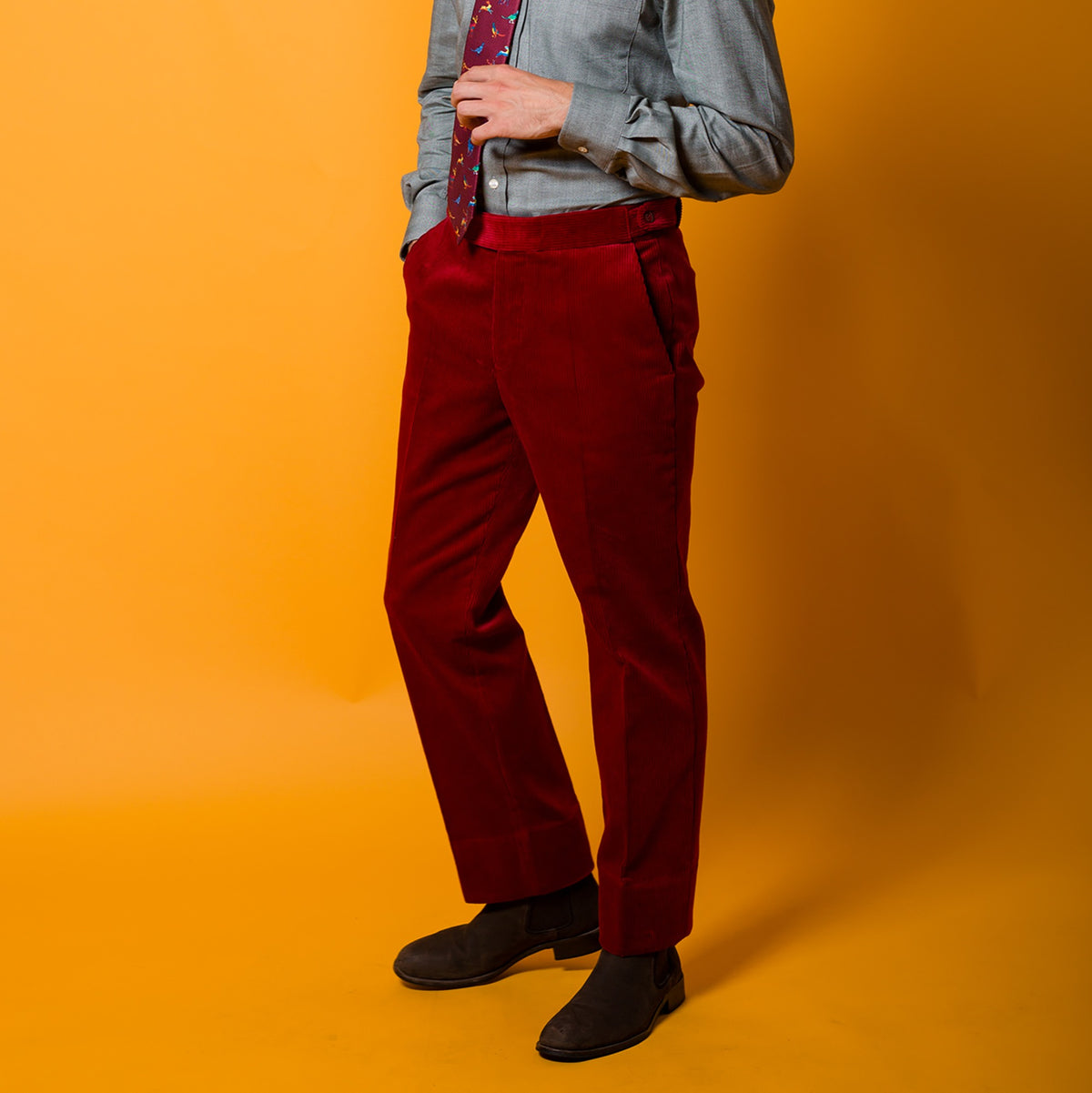 Bordeaux Corduroy Trousers