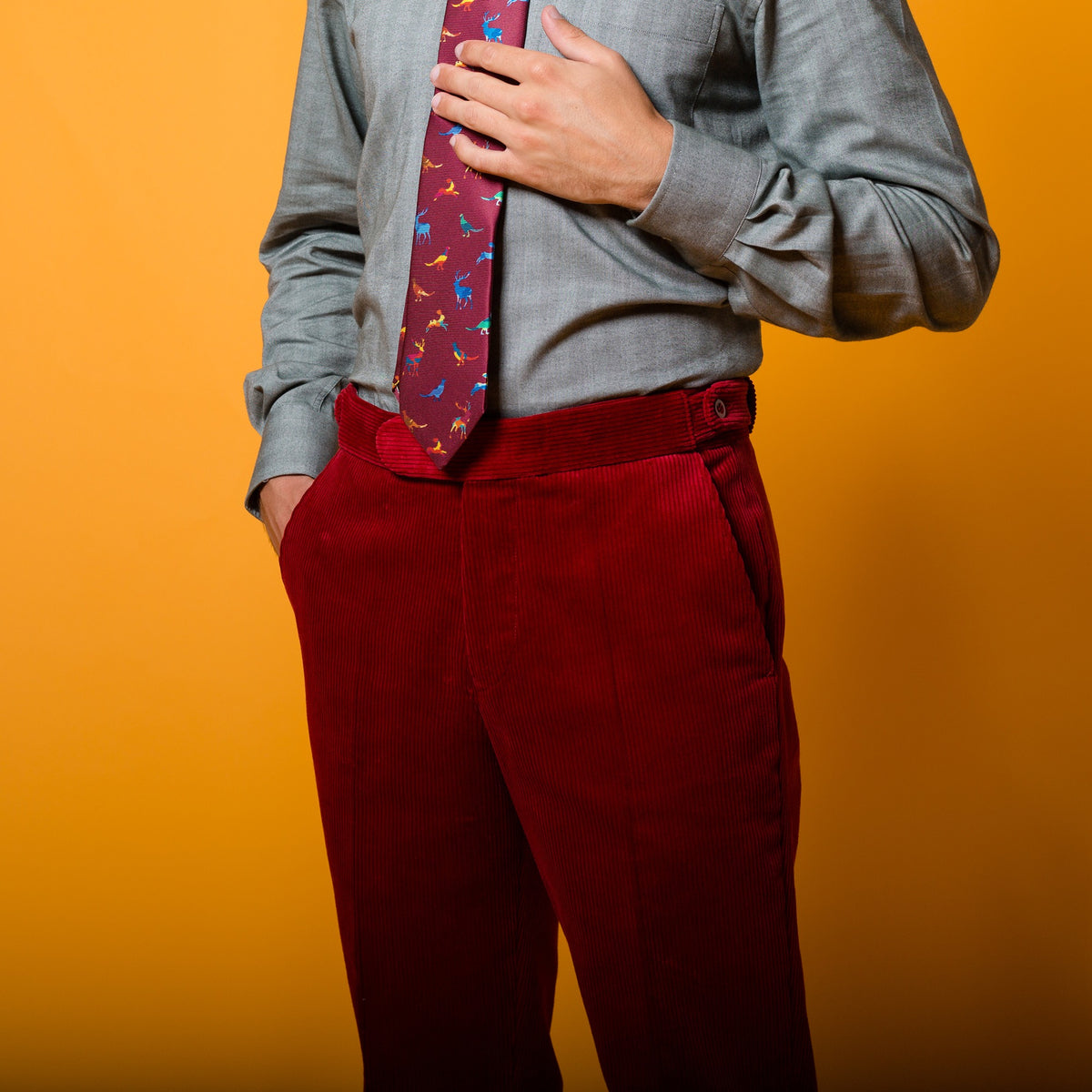 Bordeaux Corduroy Trousers