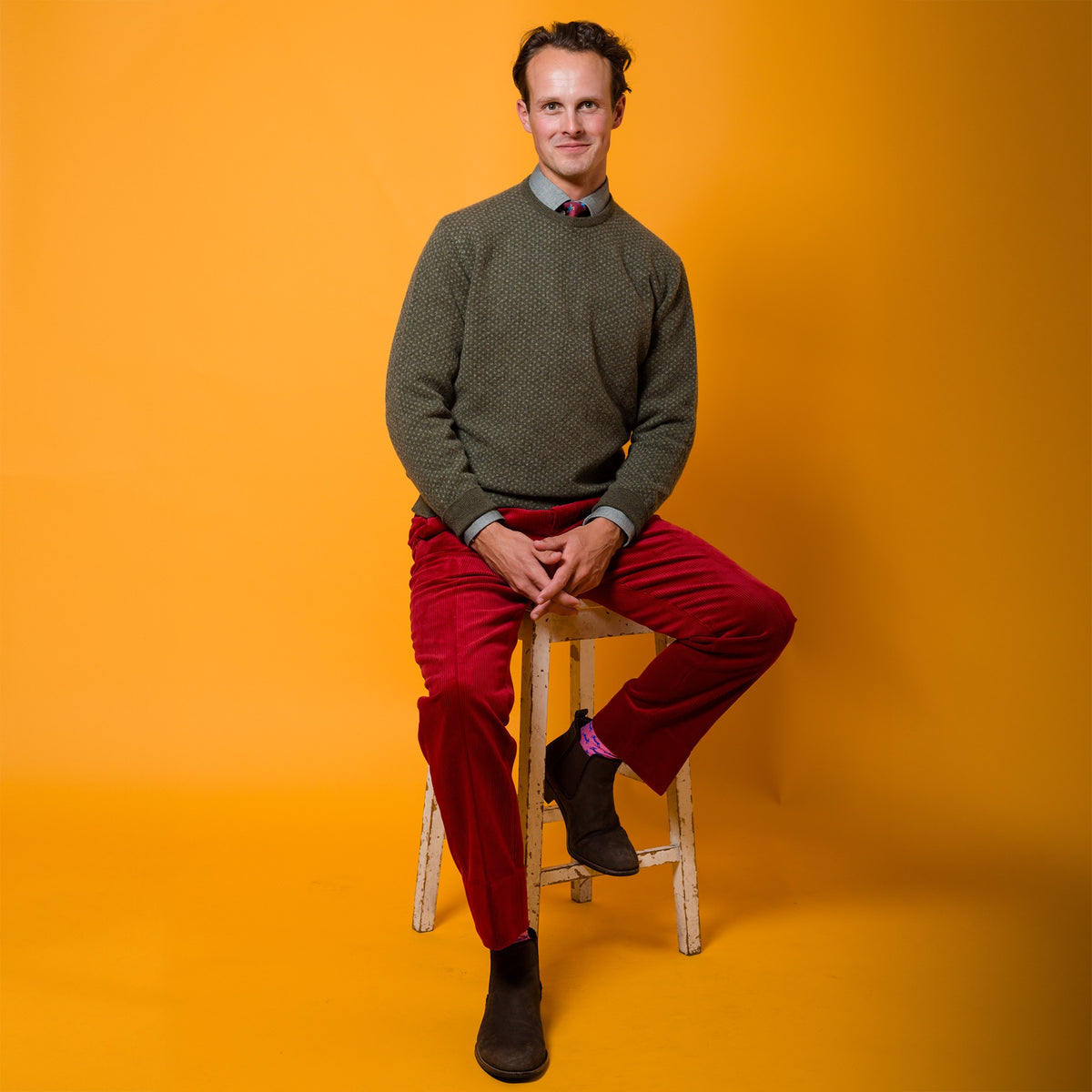 Bordeaux Corduroy Trousers