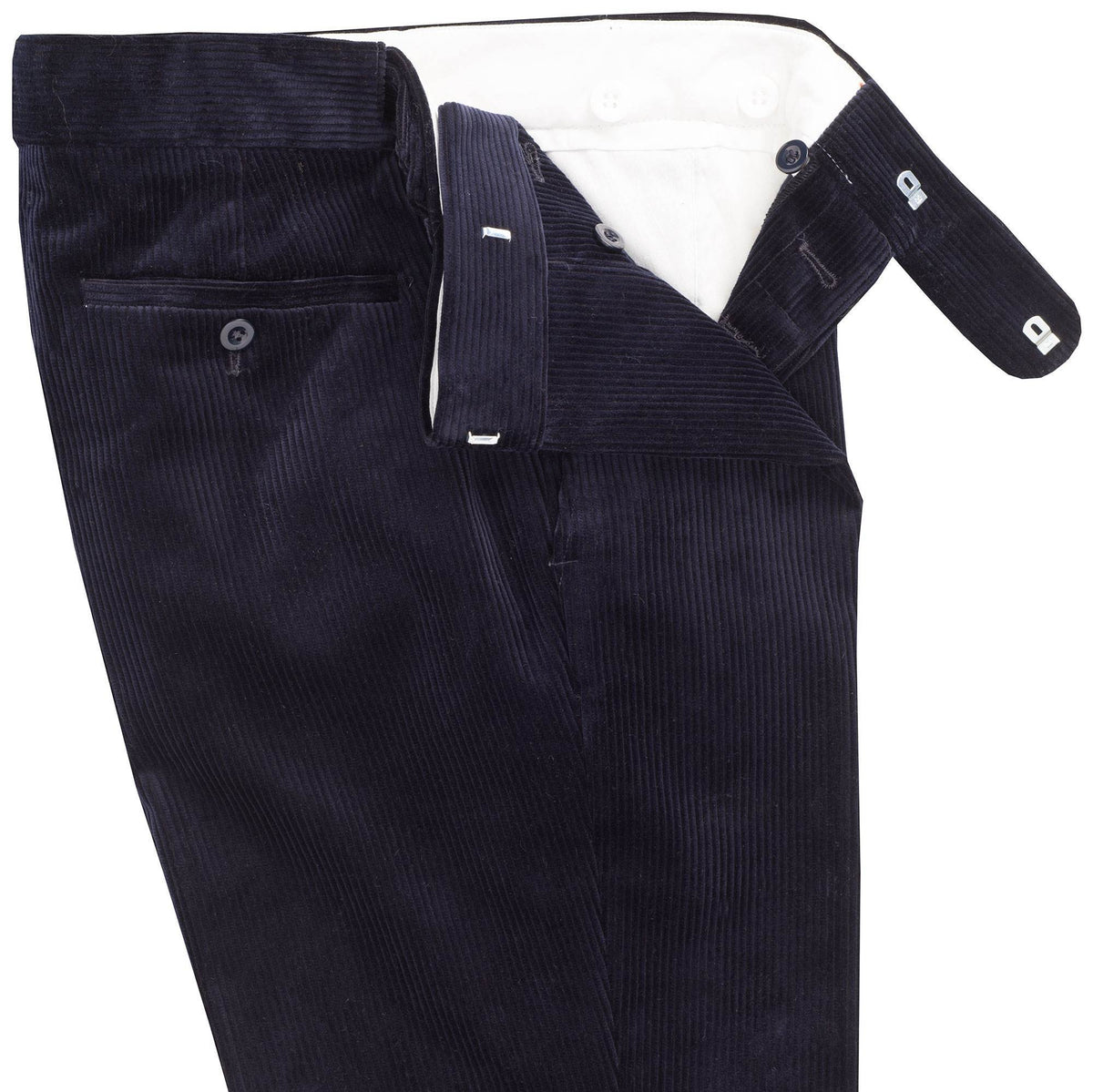 Navy Blue Corduroy Trousers