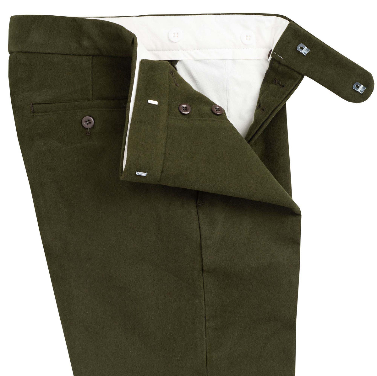 Olive Green Moleskin Trousers