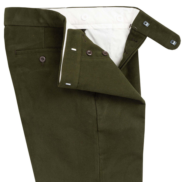 Olive Green Moleskin Trousers