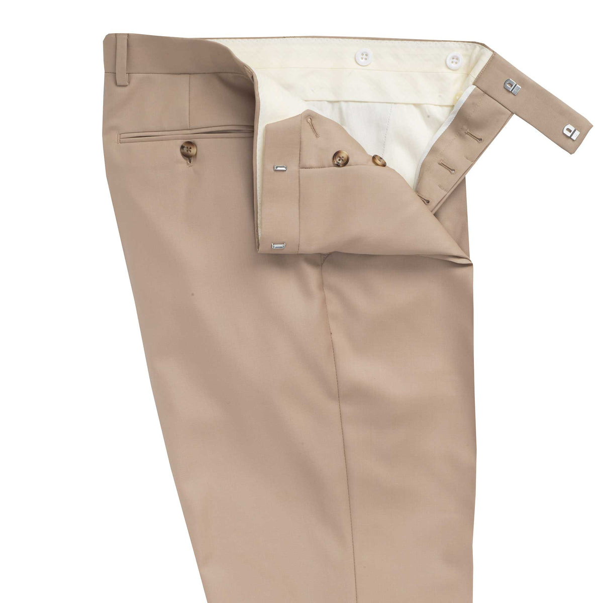 Fawn Worsted Twill Trousers