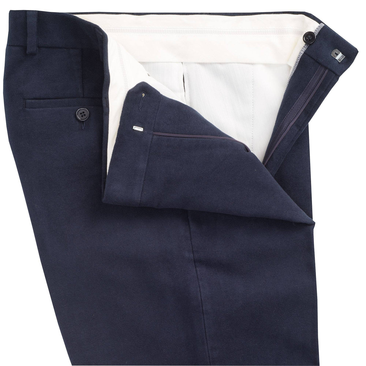 Navy Earl Moleskin Trousers