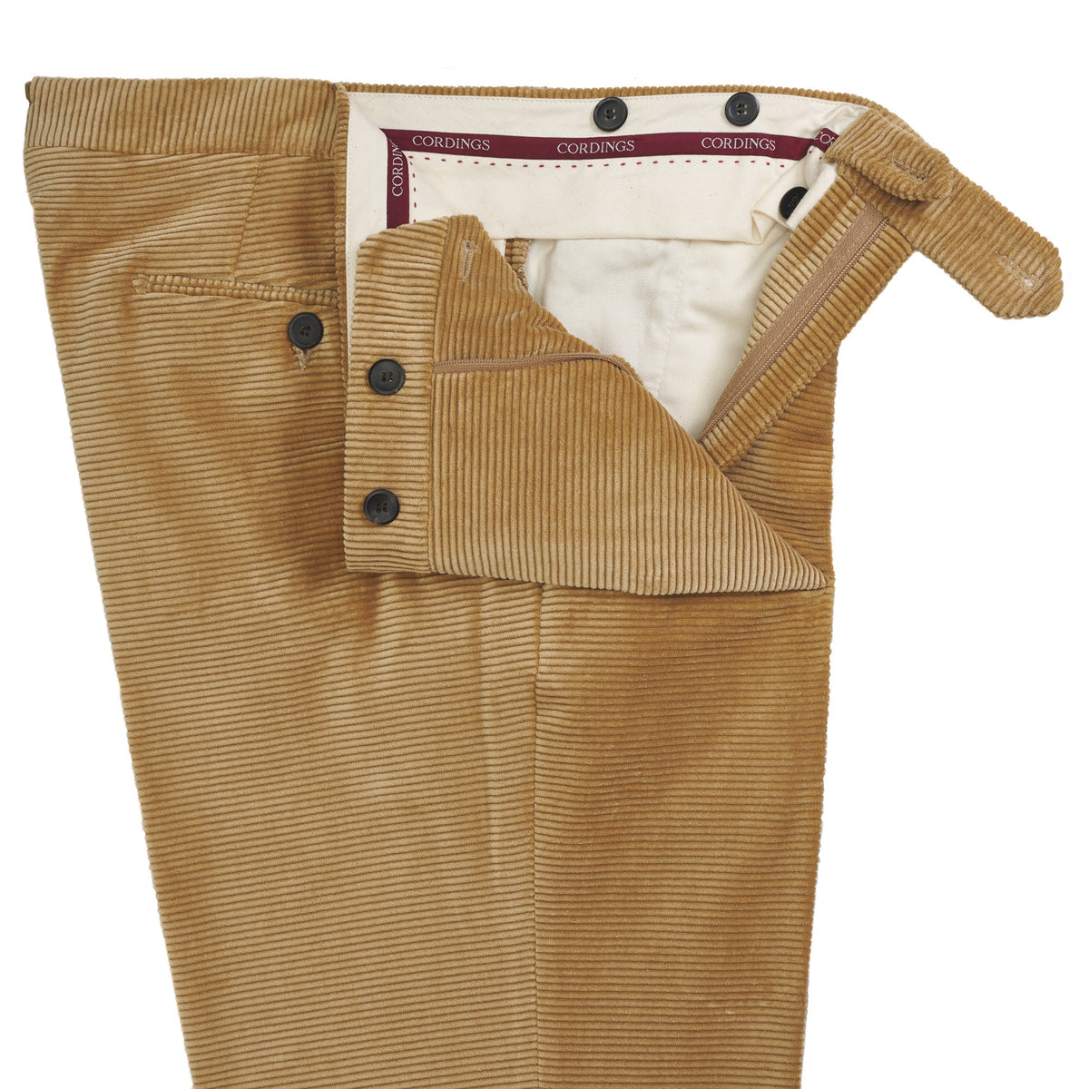 Fawn Horizontal Corduroy Trousers