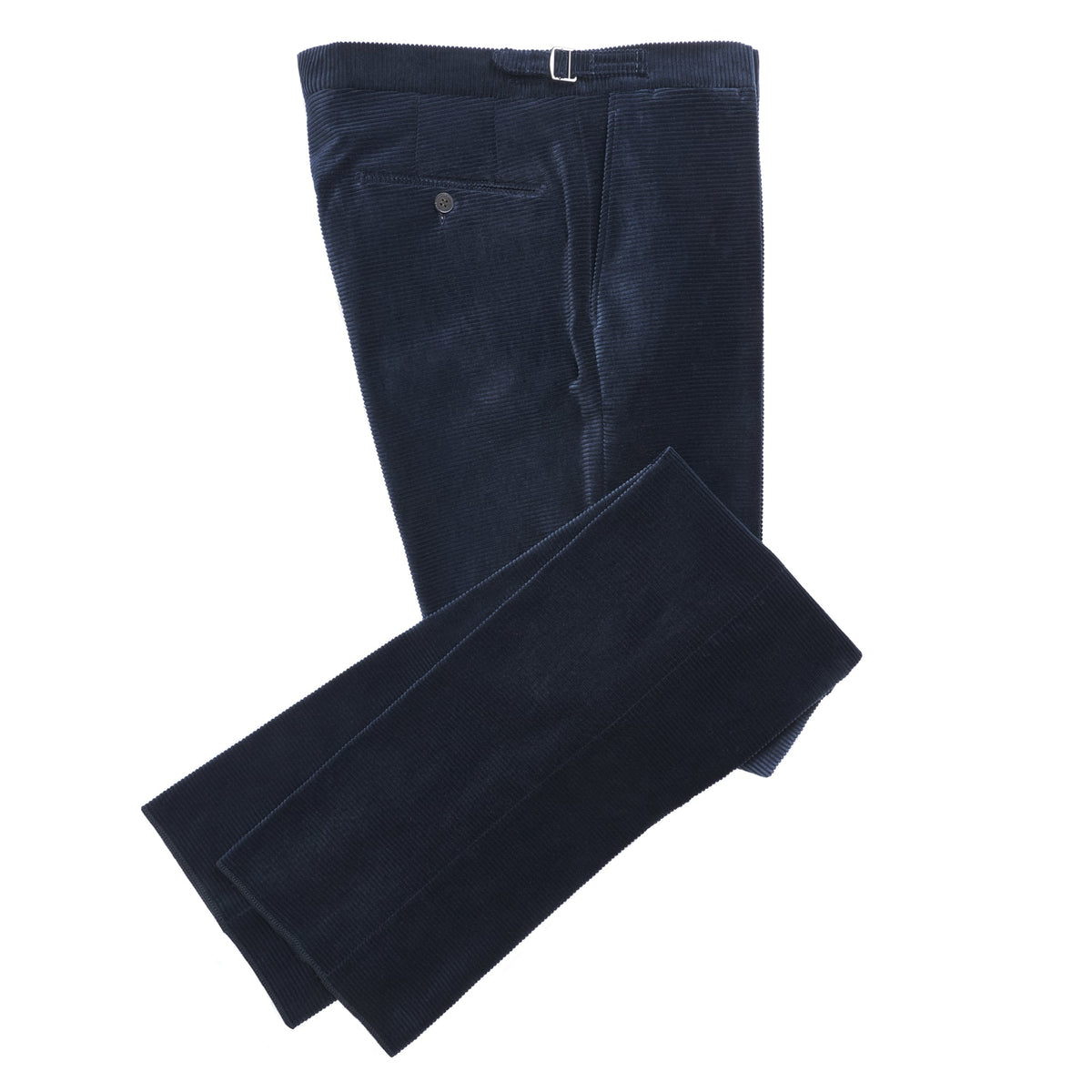 Navy Horizontal Corduroy Trousers