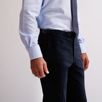 Navy Horizontal Corduroy Trousers