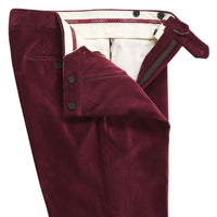 Burgundy Horizontal Corduroy Trousers