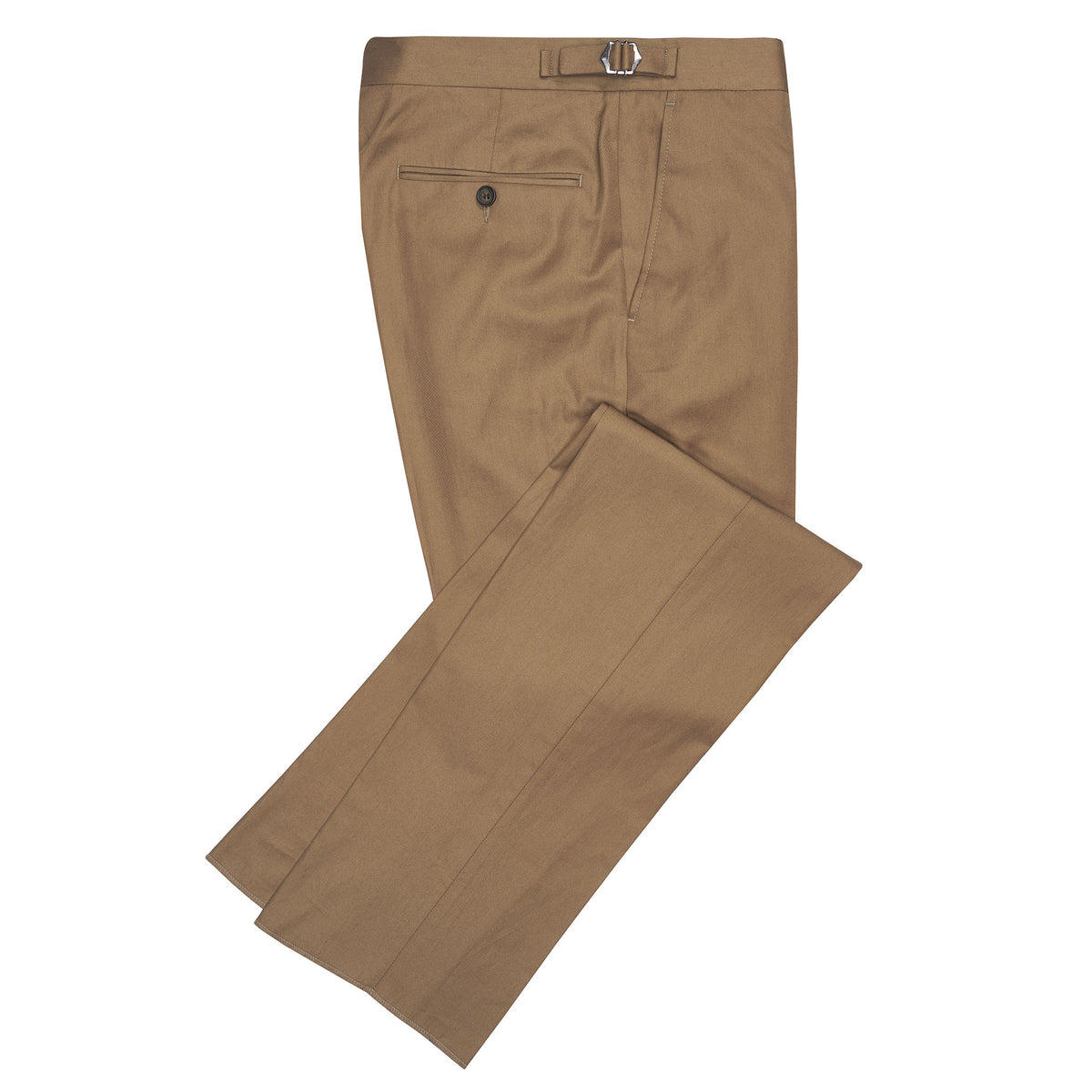 Dark Khaki Cotton Gabardine Drill Suit Trousers