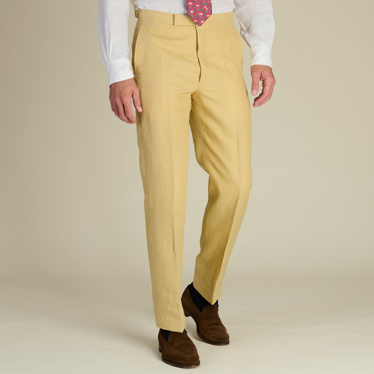 Sand Banbridge Linen Trousers