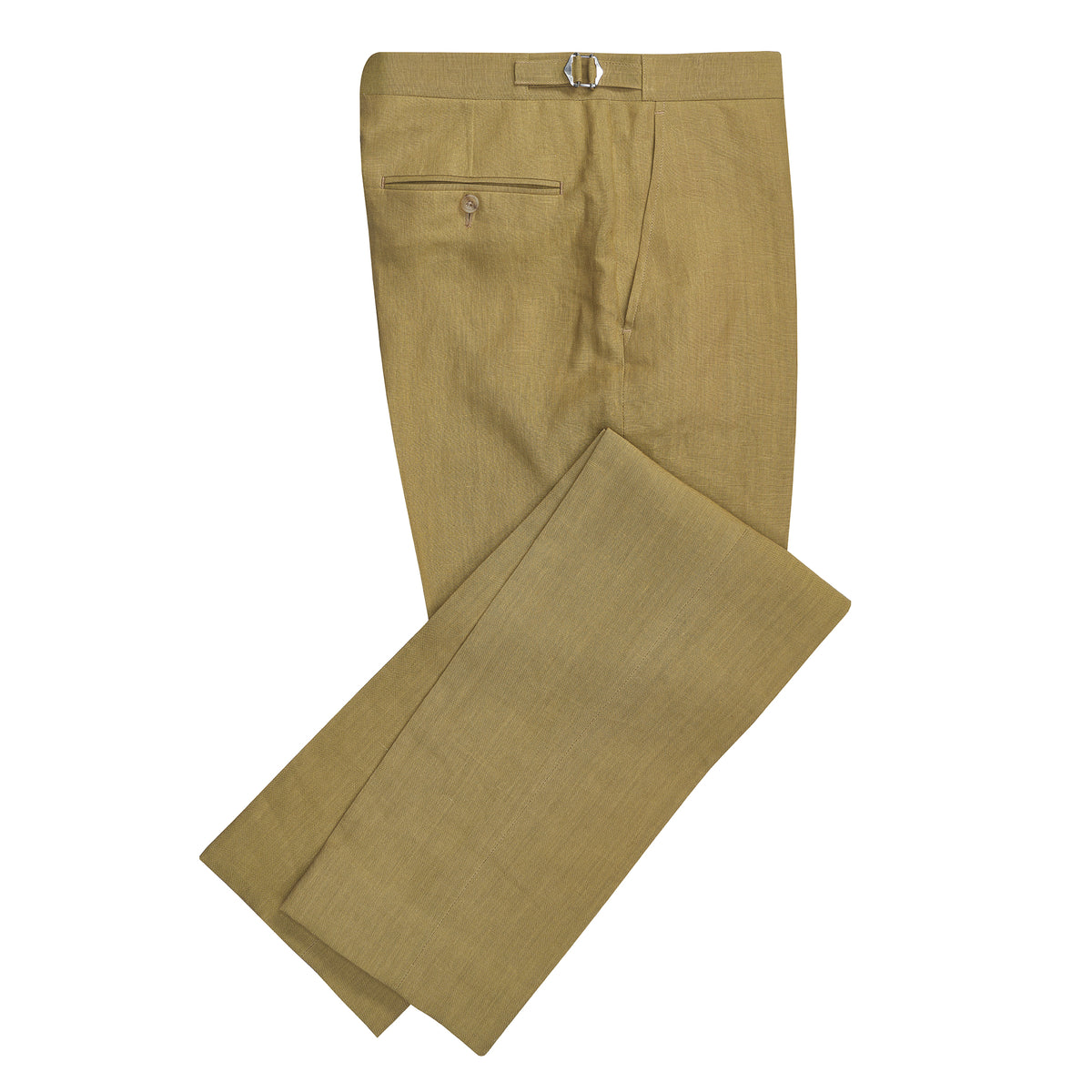 Olive Banbridge Linen Trousers