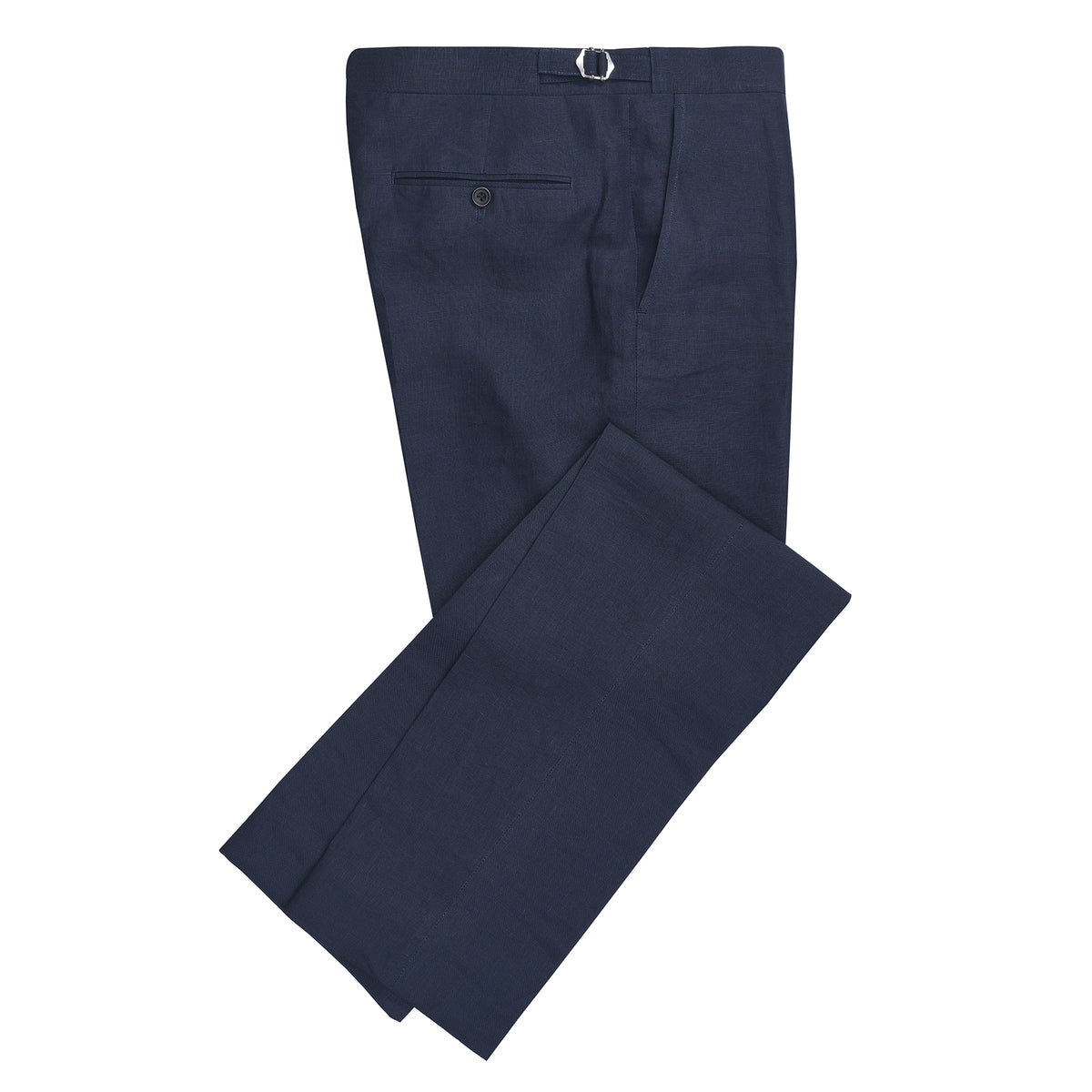 Navy Banbridge Linen Trousers