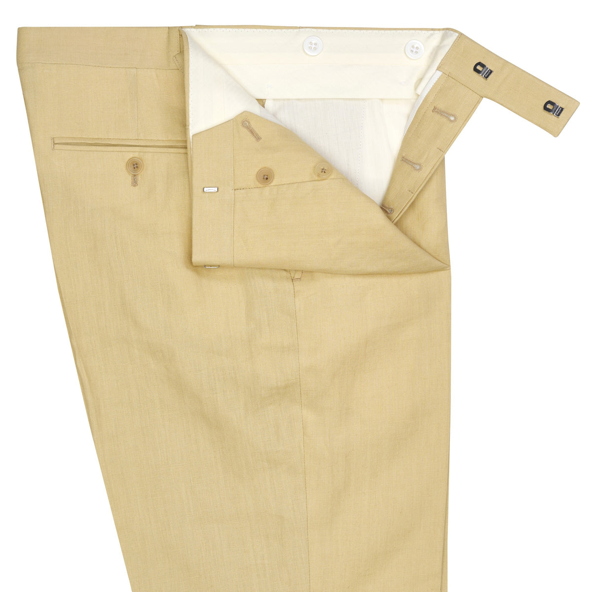 Sand Banbridge Linen Trousers