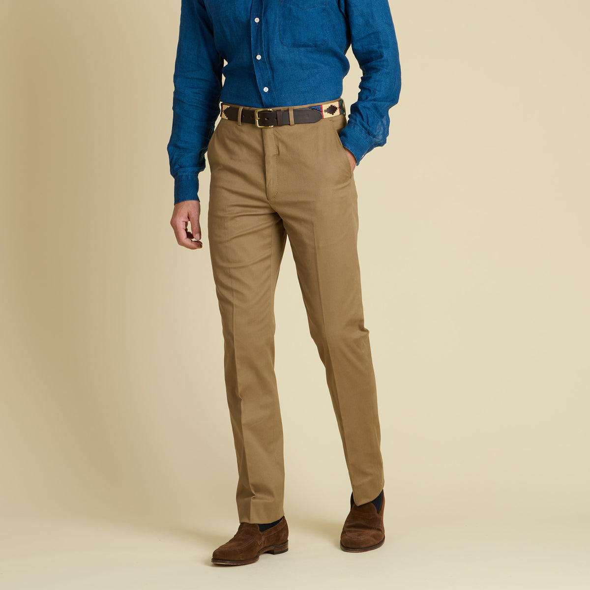 Khaki Lightweight Chino Trousers
