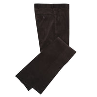 Brown Zip Fly Needlecord Trousers
