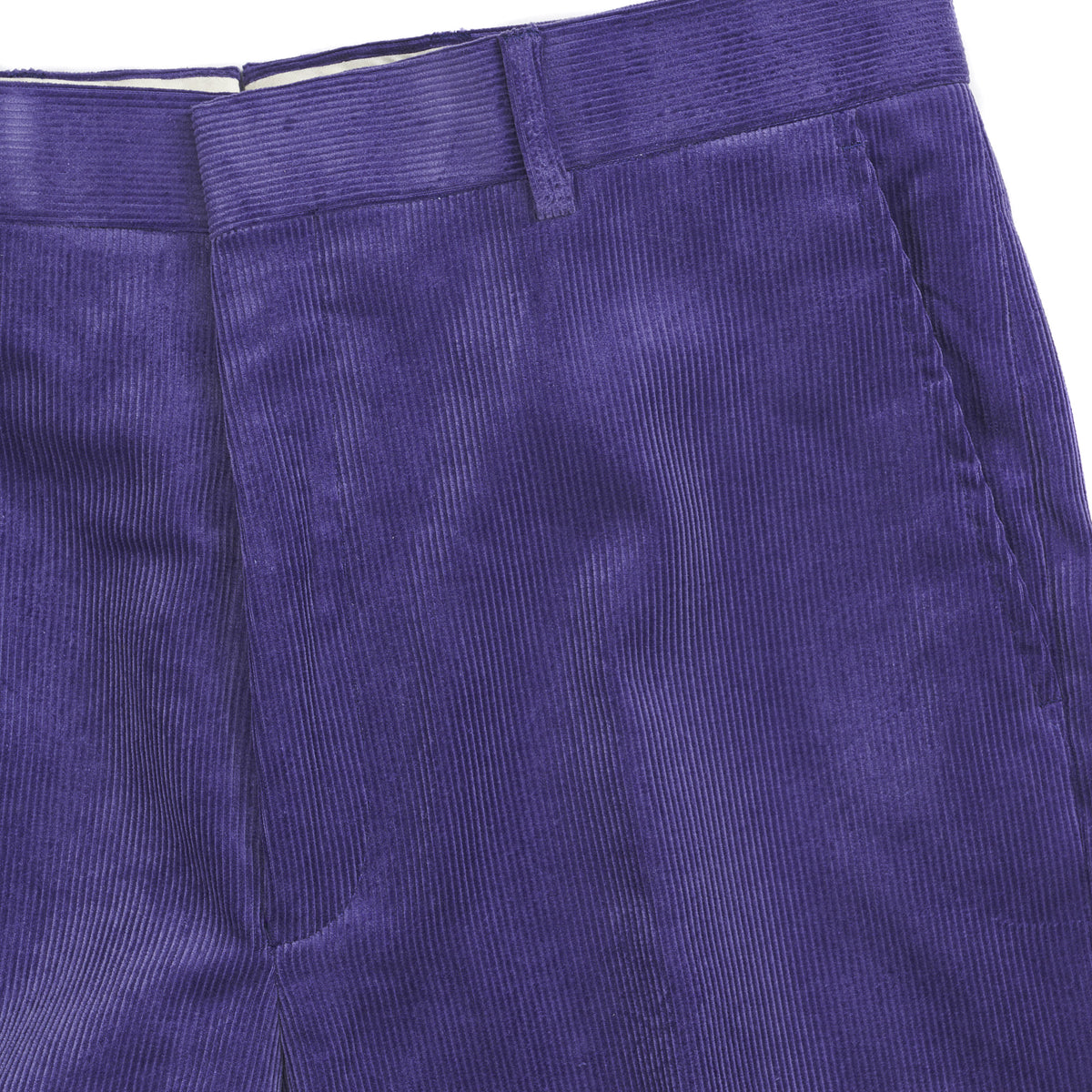 Purple Zip Fly Needlecord Trousers