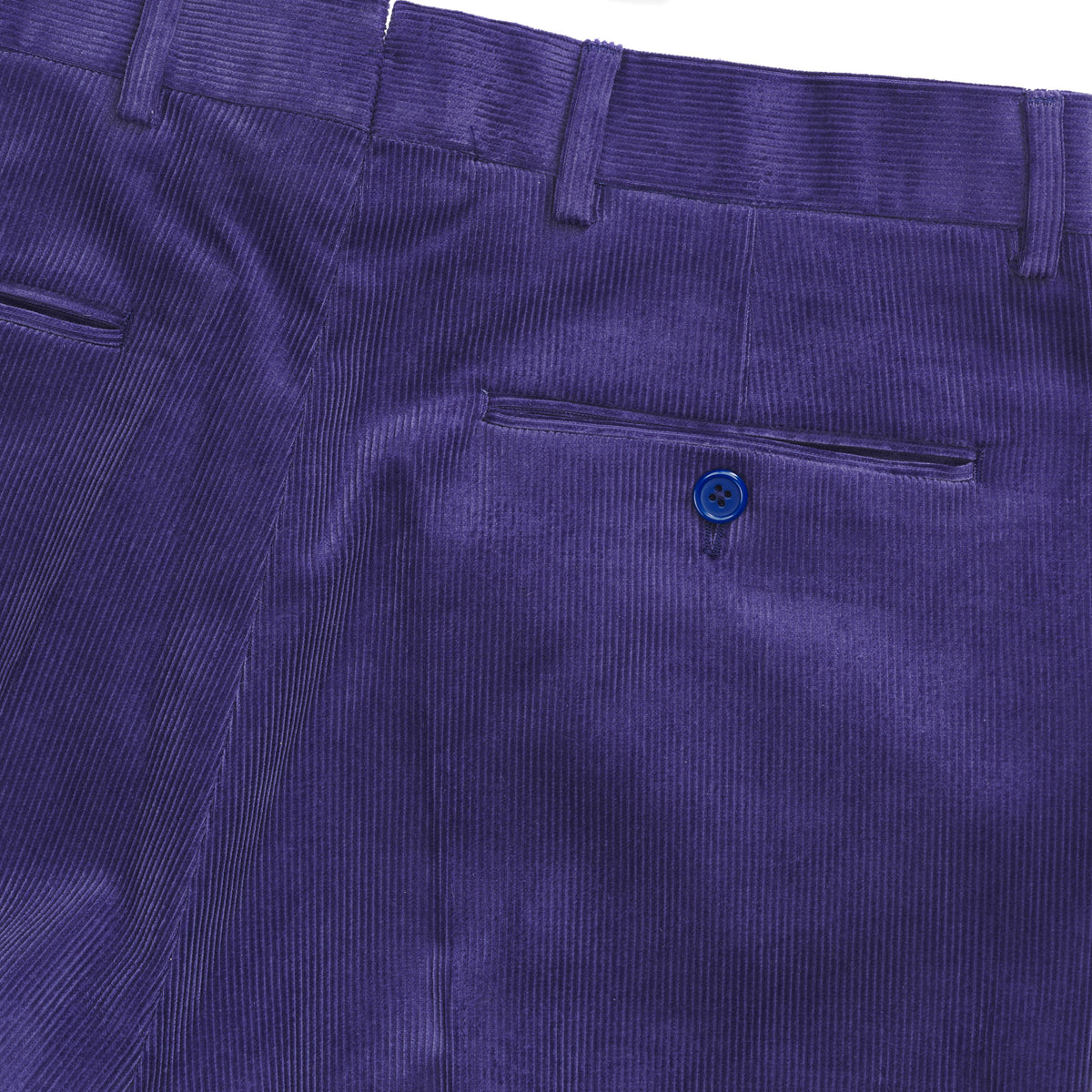 Purple Zip Fly Needlecord Trousers