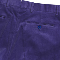 Purple Zip Fly Needlecord Trousers