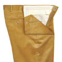 Tan Zip Fly Needlecord Trousers