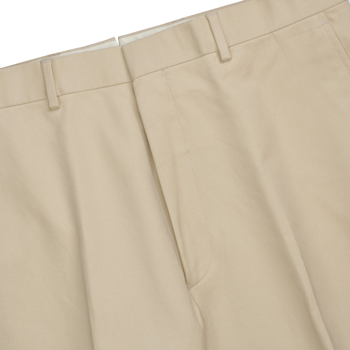 Cream Zip Fly Chino