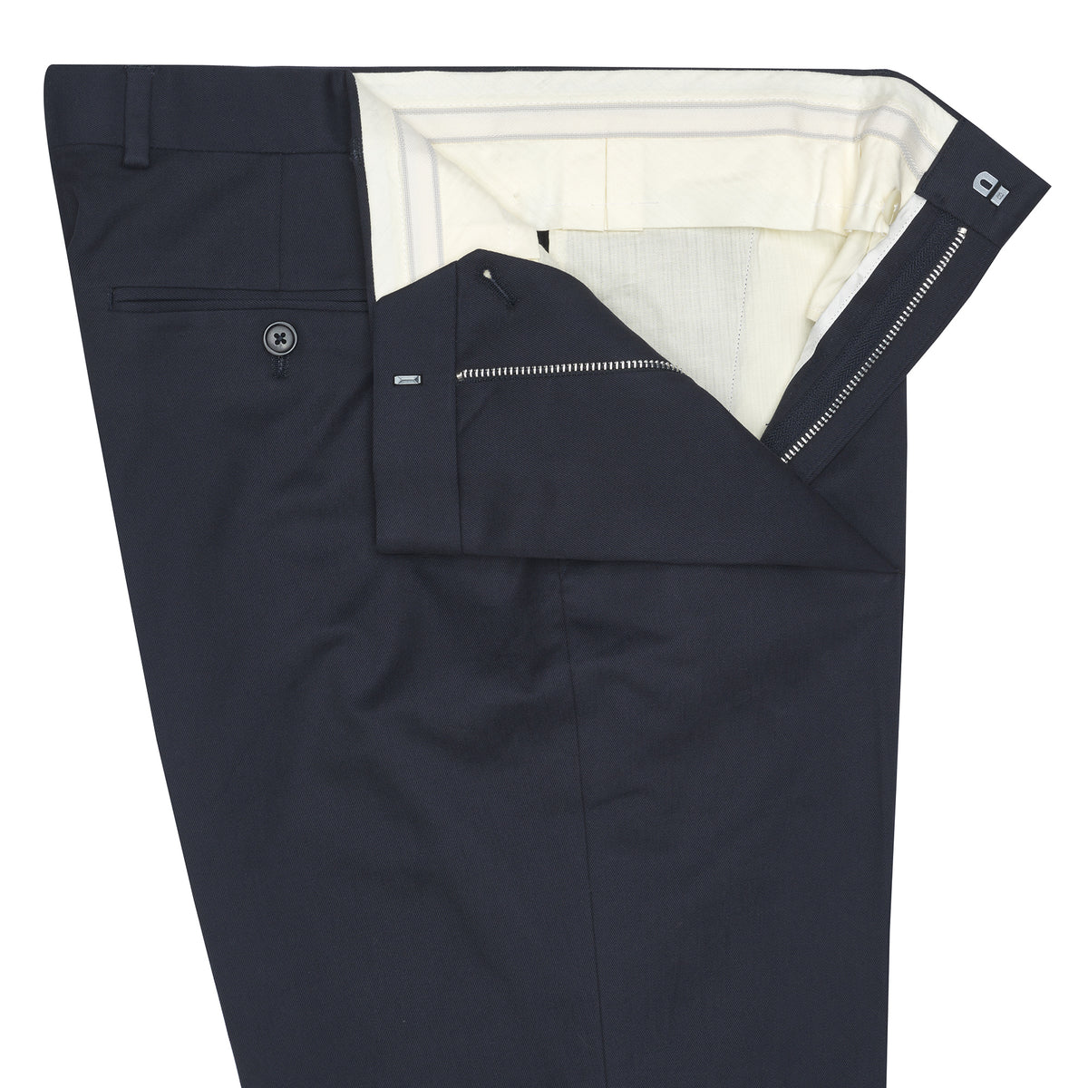 Navy Zip Fly Chinos