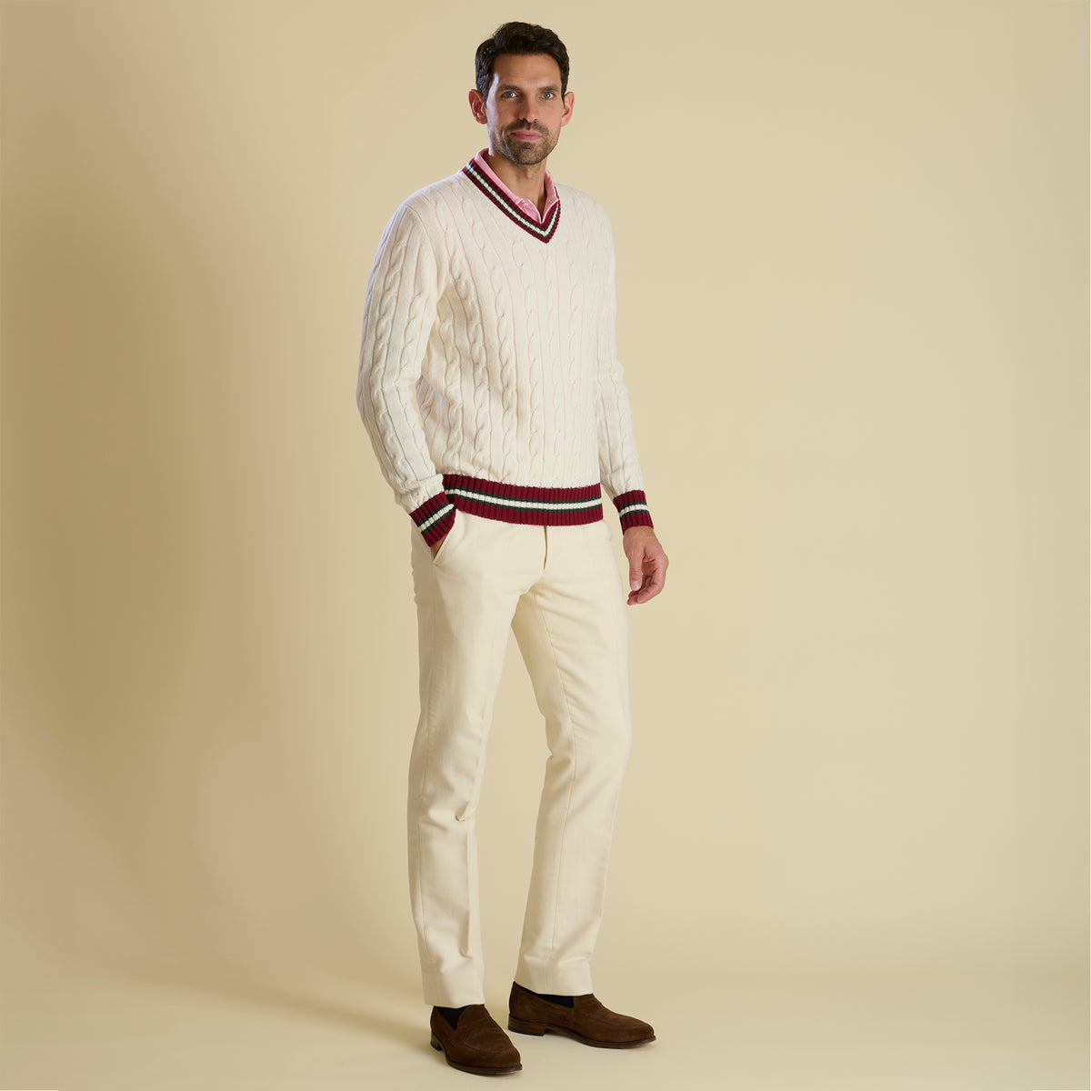 Cream Cricket Moleskin Trousers