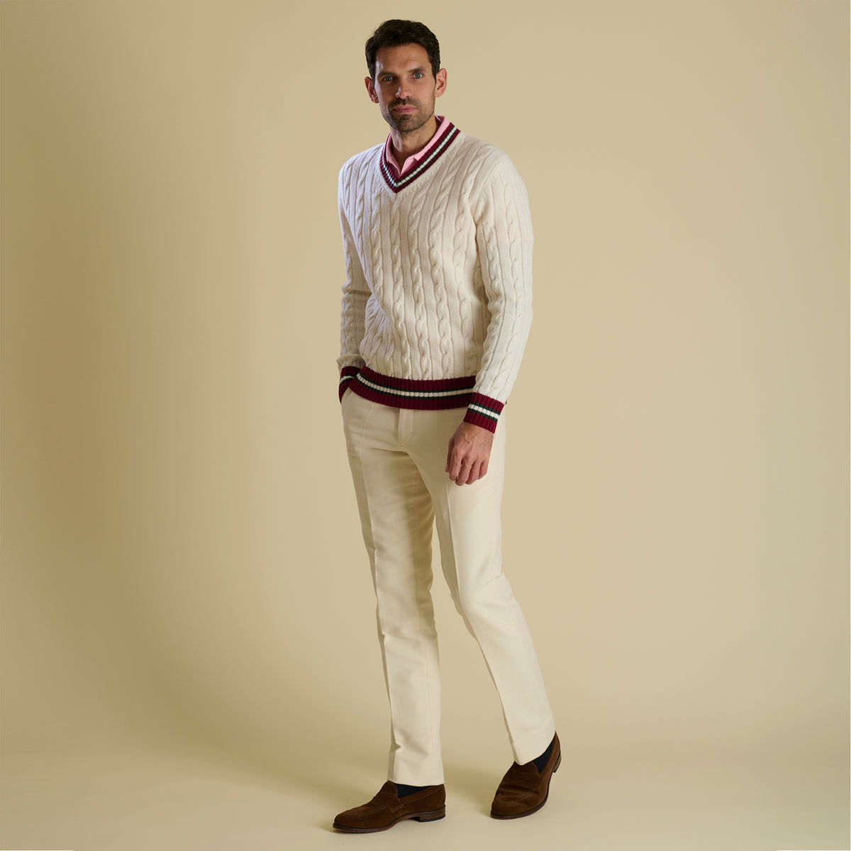 Cream Cricket Moleskin Trousers