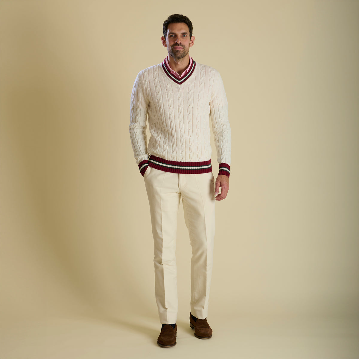 Cream Cricket Moleskin Trousers