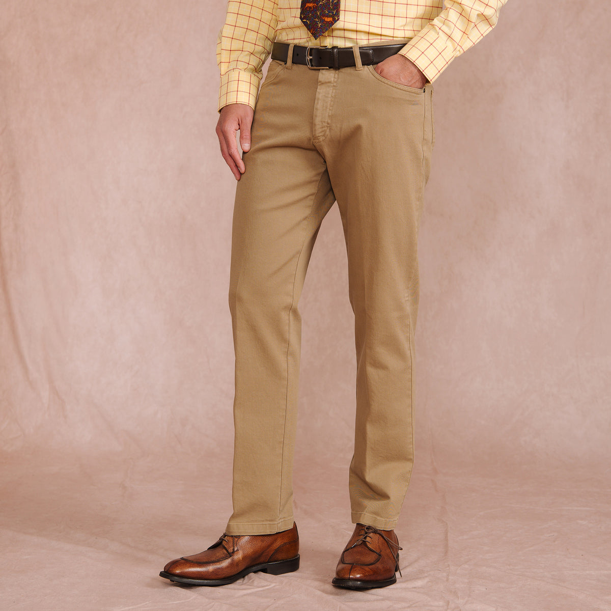 Khaki James Cotton Twill Jeans
