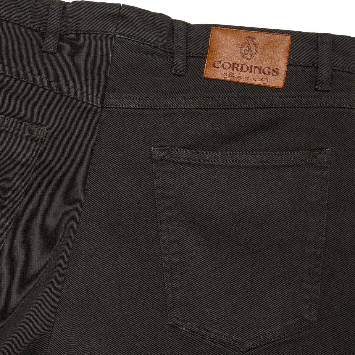 Chocolate Brown James Cotton Twill Jeans